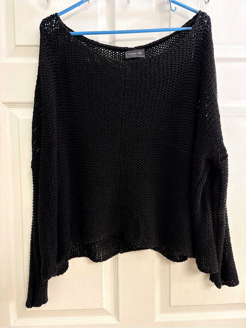 Black Wooden ships crew cotton knit - Picture 2 of 4